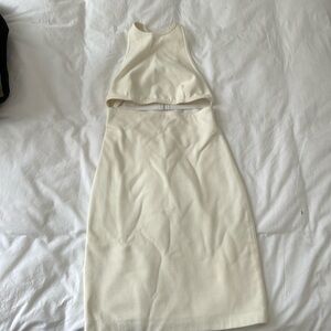 White graduation dress